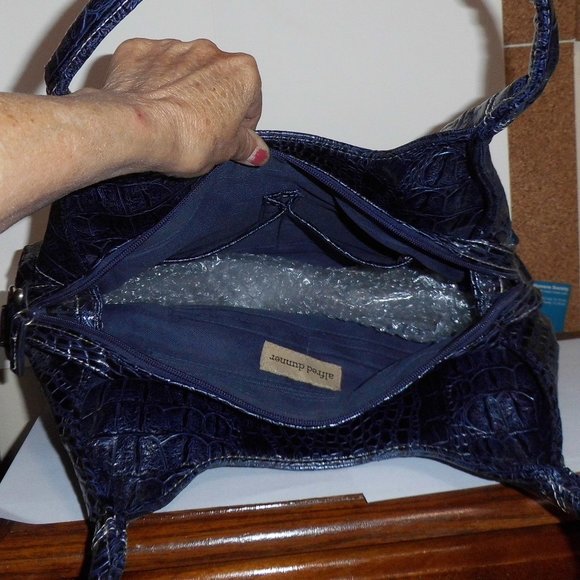 Shoulder Purse - Beautiful - Shiny Dark Blue - Picture 4 of 7